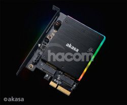 AKASA adaptér M.2 do PCIex s chladičom RGB AK-PCCM2P-03