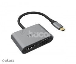 AKASA - adaptr Type-C na HDMI a VGA AK-CBCA23-18BK