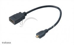 AKASA - HDMI na mikro HDMI adaptr - 25 cm AK-CBHD09-25BK