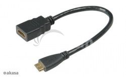AKASA - HDMI na mini HDMI adaptr - 25 cm AK-CBHD10-25BK
