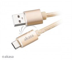 AKASA - USB 2.0 typ C na typ A kbel - 1 m AK-CBUB34-10GL