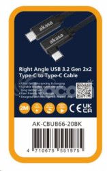 AKASA - USB 3.2 Gen 2 Type-C na C, uhlov AK-CBUB66-20BK