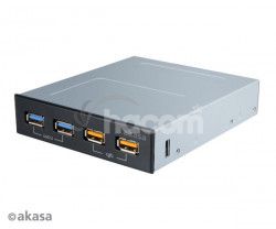 AKASA USB nabíjací panel 2x USB 3.0 + 2x USB fast AK-ICR-25