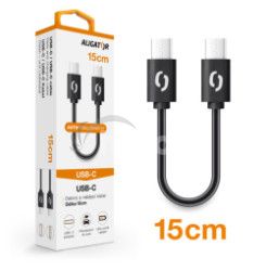 ALIGATOR Dtov kbel POWER USB-C/USB-C 15cm, ierny DATKP44