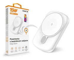 ALIGATOR Powerbanka s bezdrtovm nabjanm ALIGATOR Mag-Bank, uren pre Magsafe, 5000mAh, biela AMS03WT