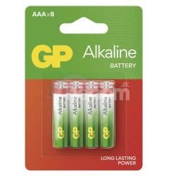 Alkalick batria GP Alkaline LR03 (AAA), 8 ks 8ks B04138