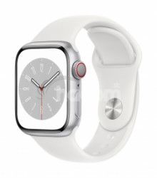 Apple Watch S8 Cell/41mm/Silver/Šport Band/Black MP4A3CS/A