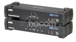 Aten 4-port DVI KVMP USB, usb húb, audio 7.1, káble CS-1784A