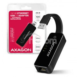 AXAGON ADE-XR, USB2.0 - extern Fast Ethernet adaptr, auto install ADE-XR