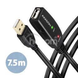 AXAGON ADR-207, USB 2.0 AM -> AF aktivn predlovac / repeater kbel, 7.5m ADR-207