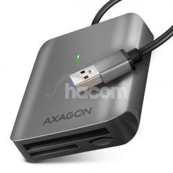 AXAGON CRE-S3, USB-A 3.2 Gen 1 - SUPERSPEED taka kariet, 3-slot & lun SD/microSD/CF, podpora UHS-II CRE-S3