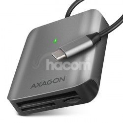AXAGON CRE-S3C, USB-C 3.2 Gen 1 - SUPERSPEED taka kariet 3-slot & lun SD/microSD/CF, podpora UHS-II CRE-S3C