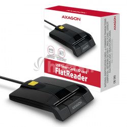 AXAGON CRE-SM3, USB externý FlatReader čítačka kontaktných kariet Smart card (eObčanka) CRE-SM3