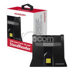 AXAGON CRE-SM4, USB externý StandReader čítačka kontaktných kariet Smart card (eObčanka) CRE-SM4