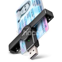 AXAGON CRE-SMPA, USB-A PocketReader taka kontaktnch kariet Smart card, (eObanka, eID klient) CRE-SMPA
