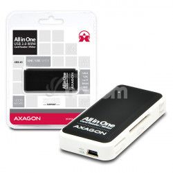 AXAGON CRE-X1, USB 2.0 externá MINI čítačka 5-slot ALL-IN-ONE CRE-X1