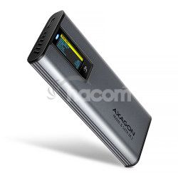 AXAGON EEM2-SD2 10Gbps USB-C - M.2 NVMe & SATA SSD kovov DISPLAY box, bezroubov EEM2-SD2