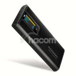 AXAGON EEM2-SD2B, USB-C 10Gbps extern� box s displejom pre M.2 NVMe/SATA SSD, bezskrutkov�, �ierny EEM2-SD2B