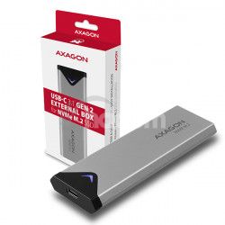 AXAGON EEM2-UG2, USB-C 3.2 Gen 2 - M.2 NVMe SSD kovový box, dĺžka 42 až 80 mm EEM2-UG2
