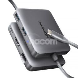 AXAGON HMC-5HL USB 5Gbps hb, 2x USB-A, HDMI 4k/60Hz, RJ-45 GLAN, PD 100W, kbel USB-C 20cm HMC-5HL