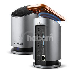 AXAGON HMC-WL9, USB 10Gbps hb s Qi, 3x USB-A, USB-C, HDMI a DP 4k/60Hz, RJ-45, PD 100W, kbel 60cm HMC-WL9