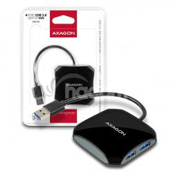 AXAGON HUE-S1B, 4x USB3.0 QUATTRO húb, 16cm kábel HUE-S1B