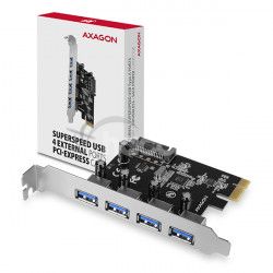 AXAGON PCEU-430VL, PCIe radič, 4x USB 3.2 Gen 1 port, UASP PCEU-430VL