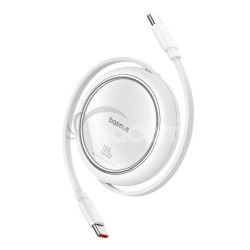 Baseus Dtov kbel Free2Pull mini USB-C/USB-C 1,5m 100W biely 6932172668587