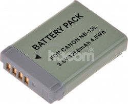 Batria T6 power Canon NB-13L, 1250mAh, 4,5Wh, siv DCCA0024