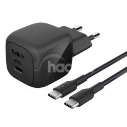 BELKIN 45W USB PD nab�jac� adapt�r �ierny + 1m USB-C k�bel WCA013kq1MBK-B6