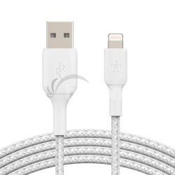 BELKIN kabel oplietan USB-A - Lightning, 1m, biely CAA002bt1MWH