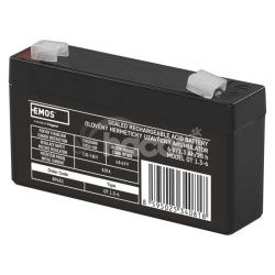 Bezdrbov oloven akumultor 6 V/1,3 Ah, faston 4,7 mm B9651