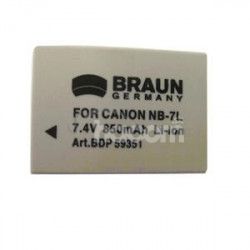 Braun akumultor CANON NB-7L, 850mAh 59351