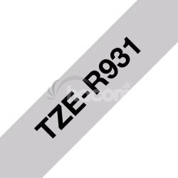 Brother TZE-R931 ierna na strieborn, 12 mm, textiln pska TZER931
