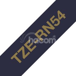 Brother TZE-RN54, zlat na nmorn.modr, 24 mm, textiln pska TZERN54