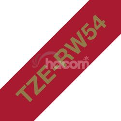 Brother TZE-RW54 zlat na vnovo erven, 24 mm, textiln pska TZERW54
