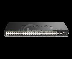 D-Link DGS-1530-52P/E 48 Portov GE PoE(30W) + 4 Porty 10G SFP+ Smart Managed Switch, 370W DGS-1530-52P/E