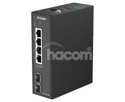 D-Link DIS-210G-06 6-port Gigabit Industrial Smart Managed Switch with 2 x SFP Ports DIS-210G-06