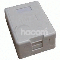 DATACOM Jednozsuvka CAT5E UTP nad omietku Samorezn biela 2321