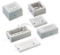 DATACOM Modul.dat.zsuvka UTP CAT5E 4xRJ45 na i pod omietku 2363