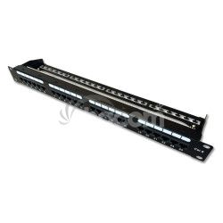 DATACOM Patch panel 19" UTP 24 port CAT6 DUAL 1U BK (4x6p) VL 3092