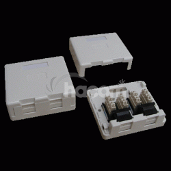 DATACOM UTP 2xRJ45 zsuvka CAT6 na omietku (protiprachov) 2336