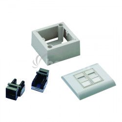 DATACOM UTP 2xRJ45 zsuvka Cat6 (pod i nad omietku) 2371