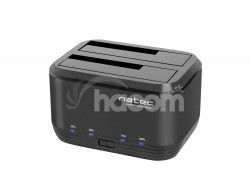 Dokovacia stanica pre HDD 2,5 "/ 3,5" USB 3.0 Natec Kangaroo Dual, funkcia klonovanie, napjac adaptr NSD-0955