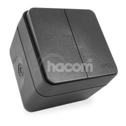 EMOS Cyklone prepna dvojit striedav . 6 + 6, IP55 D730423