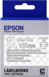 Epson Label Cartridge Transparent LK-4TWN Transparent White/transparent 12mm (9m) C53S654013