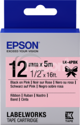 Epson zsobnk so ttkami  satnov psik, LK-4HKK, ierna/ruov, 12 mm (5 m) C53S654031