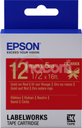 Epson zsobnk so ttkami  satnov psik, LK-4HKK, zlat/erven, 12 mm (5 m) C53S654033