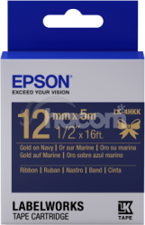 Epson zsobnk so ttkami  satnov psik, LK-4HKK, zlat / nmorncka modr, 12 mm (5 m) C53S654002
