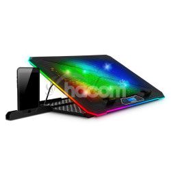 EVOLVEO Ania 9RGB, chladiaca podlo�ka pod notebook, 6x ventil�tor, RGB podsvietenie ventil�torov a obvod ANIA9RGB